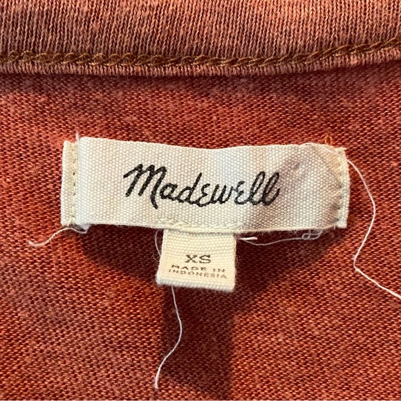 Madewell Soundcheck Long Sleeve Shirt Side Tie Linen Blend Peach
Orange - Picture 5 of 5